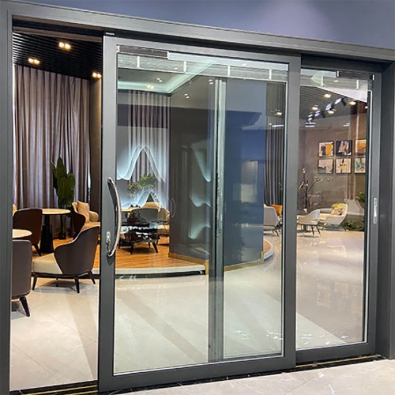 Optioneel kleur Thermal Break Double Tempered Security Aluminium Glass Schuifdeur 10% korting