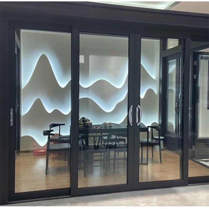 Optioneel kleur Thermal Break Double Tempered Security Aluminium Glass Schuifdeur 10% korting