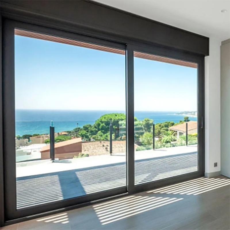Optioneel kleur Thermal Break Double Tempered Security Aluminium Glass Schuifdeur 10% korting