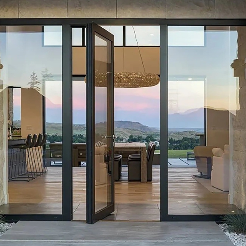 Optioneel kleur Aluminium Franse glazen deuren voor huis kantoor Patio Casement toegang