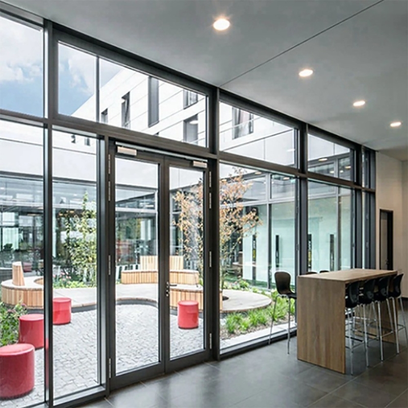Australische standaard aluminium Franse deur Minimalist Design Buiten Double Glazing