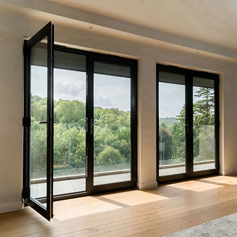 Australische standaard aluminium Franse deur Minimalist Design Buiten Double Glazing
