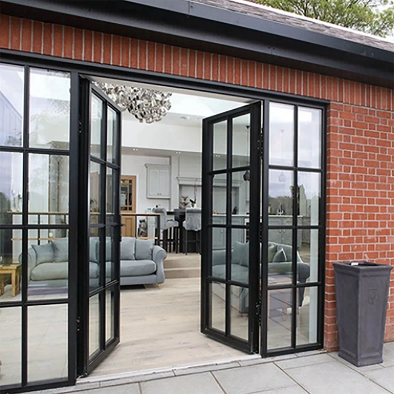 Australische standaard aluminium Franse deur Minimalist Design Buiten Double Glazing