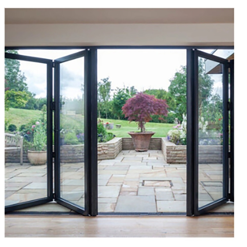 Woonproject moet aluminium tweevoudige deuren met triplex glas upgrade optie hebben