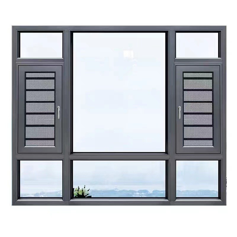 Moderne design hangend gordijn type aluminium zwart bekleding vensters voor de Europese stijl