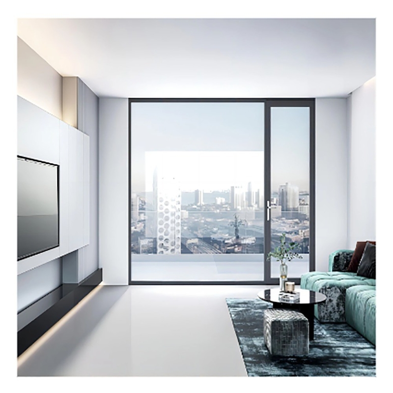 Europese stijl aluminium legering Casement deur minimalistisch ontwerp en triplex glas upgrade