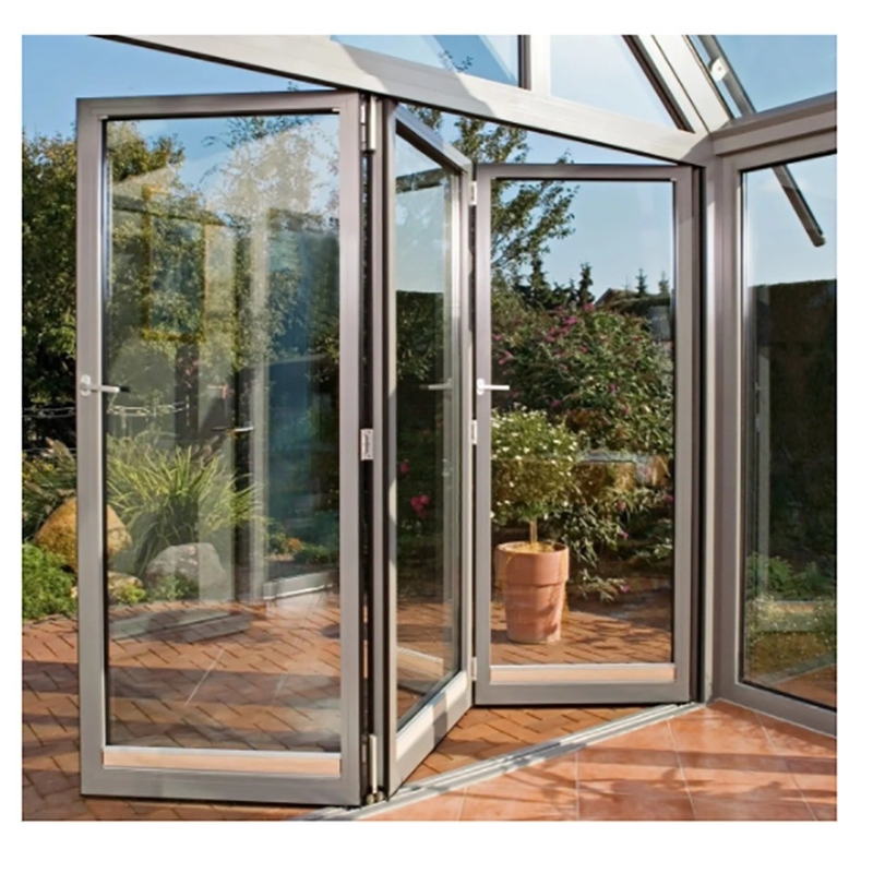 Werkplaats Warmte-isolatie K-waarde ≤2.1 Warmtebreuk Zwarte aluminiumlegering Tweevoudige deuren
