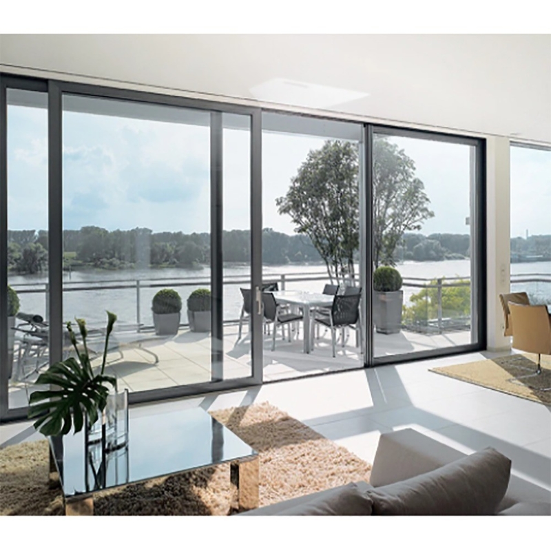 Breed raam dubbel geglazuurde schuifdeur en minimalistische ontwerpstijl met aluminiumlegering