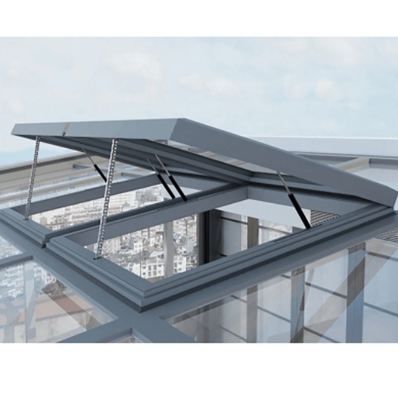 5 27A 55 9A 5 12A 5 Glas aluminium vaste dakraam voor winddrukweerstand van niveau 9