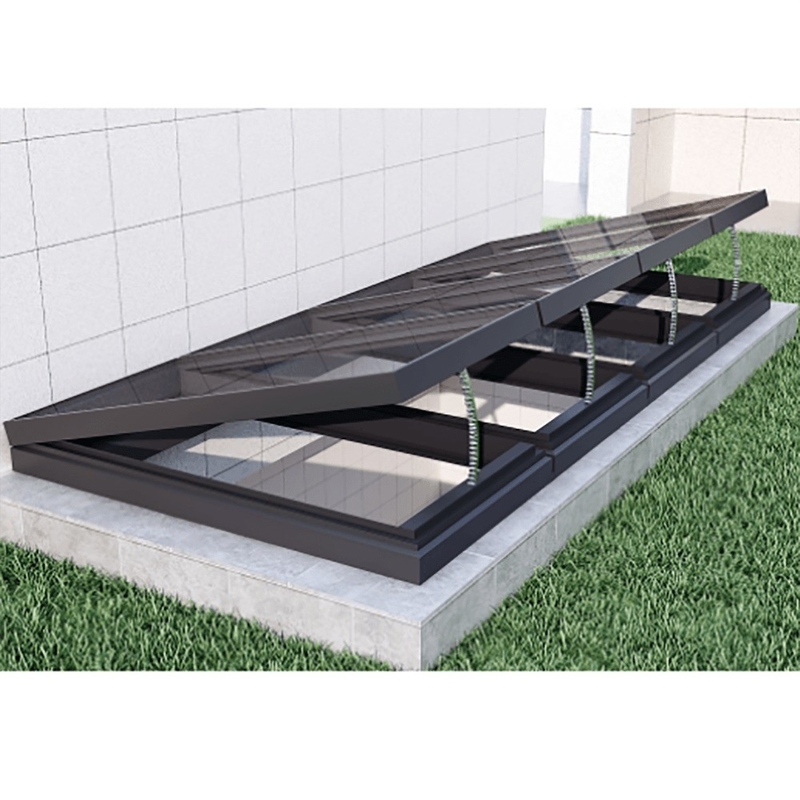 5 27A 55 9A 5 12A 5 Glas aluminium vaste dakraam voor winddrukweerstand van niveau 9