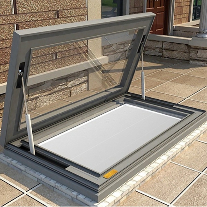5 27A 55 9A 5 12A 5 Glas aluminium vaste dakraam voor winddrukweerstand van niveau 9