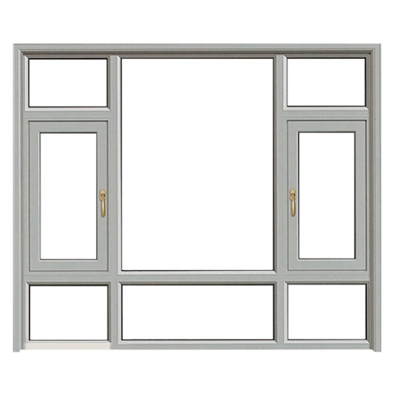Op maat gemaakte thermische doorbraak aluminium behuizing glazen ramen voor hangende gordijnen oplossing