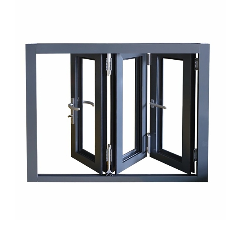 Niveaus 9 Winddrukweerstand Bi-vouw vensters gemaakt van thermische breuk aluminium profiel