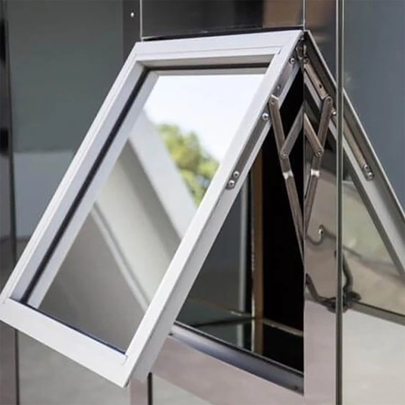 Op maat gemaakte aluminium bovenhangend huis venster met dubbel glas en niveau 8 luchtdichtheid