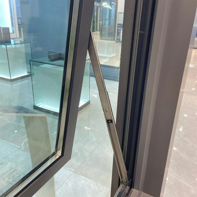 Op maat gemaakte aluminium bovenhangend huis venster met dubbel glas en niveau 8 luchtdichtheid