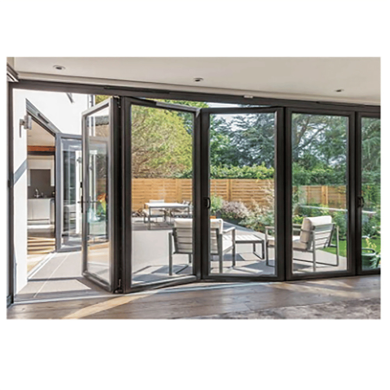 Villa waterdichte dubbelvoudige buitenste aluminium dubbelvoudige deuren met niveau 9 winddrukweerstand