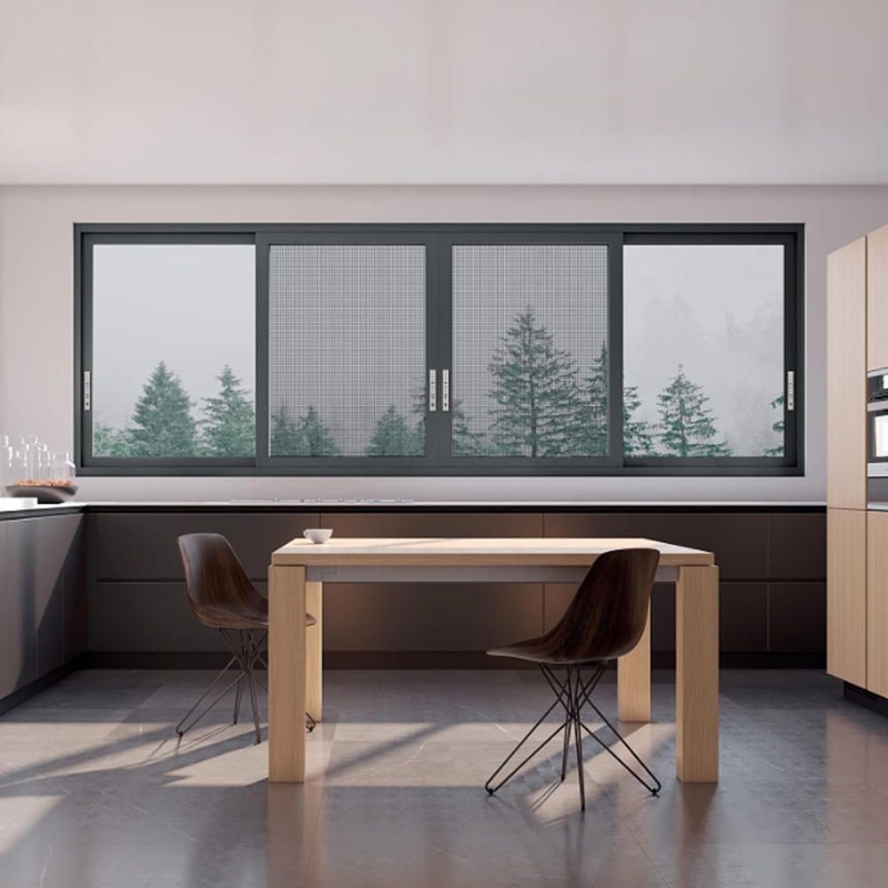 Mode Nieuw Ontwerp Aanpasbaar Aluminium Aluminium Schuifvensters Met 2,2 mm Wanddikte