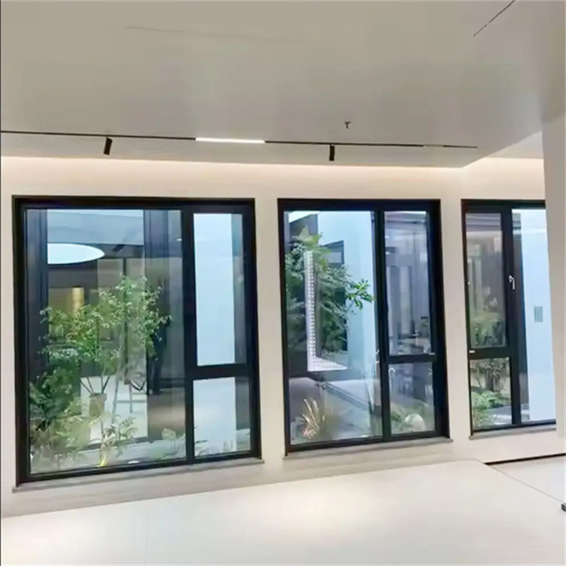 Energiezuinige thermische onderbreking aluminium draairaam weerbestendig raam voor residentieel & commercieel gebruik