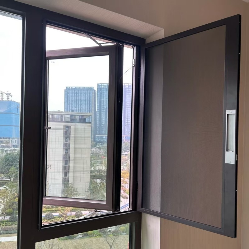 Moderne ontwerp stijl geluidsdichte kasten ramen met thermische breuk Aluminium profiel geluidsreductie oplossing