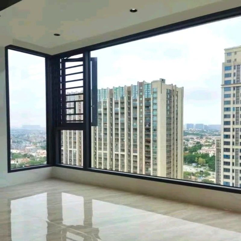 Moderne design handkraak aluminium ruit met R-type anti-botsingshoek