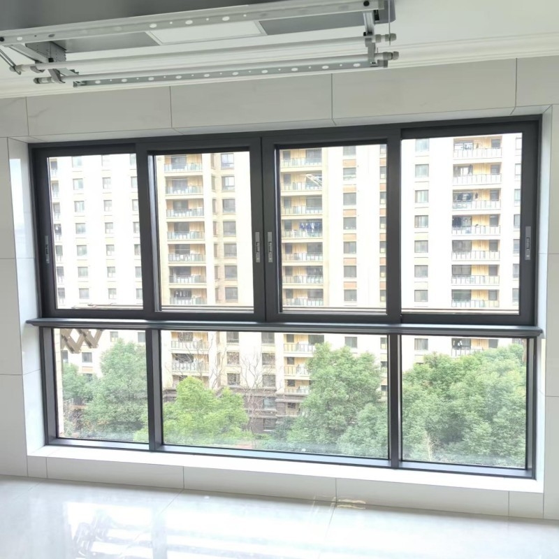 Mode Nieuw Design Aluminium Dubbelglazen Schuifvenster met Low-E Glas voor kleine ruimtes
