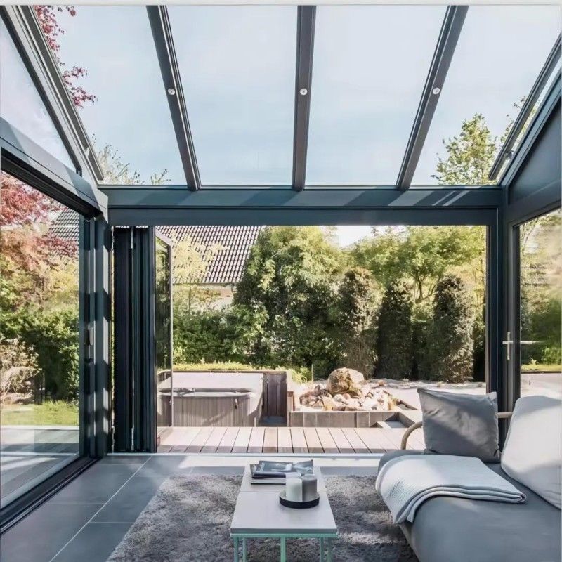 Hoogwaardige Aluminium Glas Aluminium Bi-vouwbare buitenste patio deuren met superieure corrosiebestendigheid