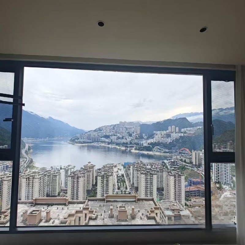 Energy Efficient Aluminum Casement Window with Thermal Break Seal and Double Glazing for Passive Houses