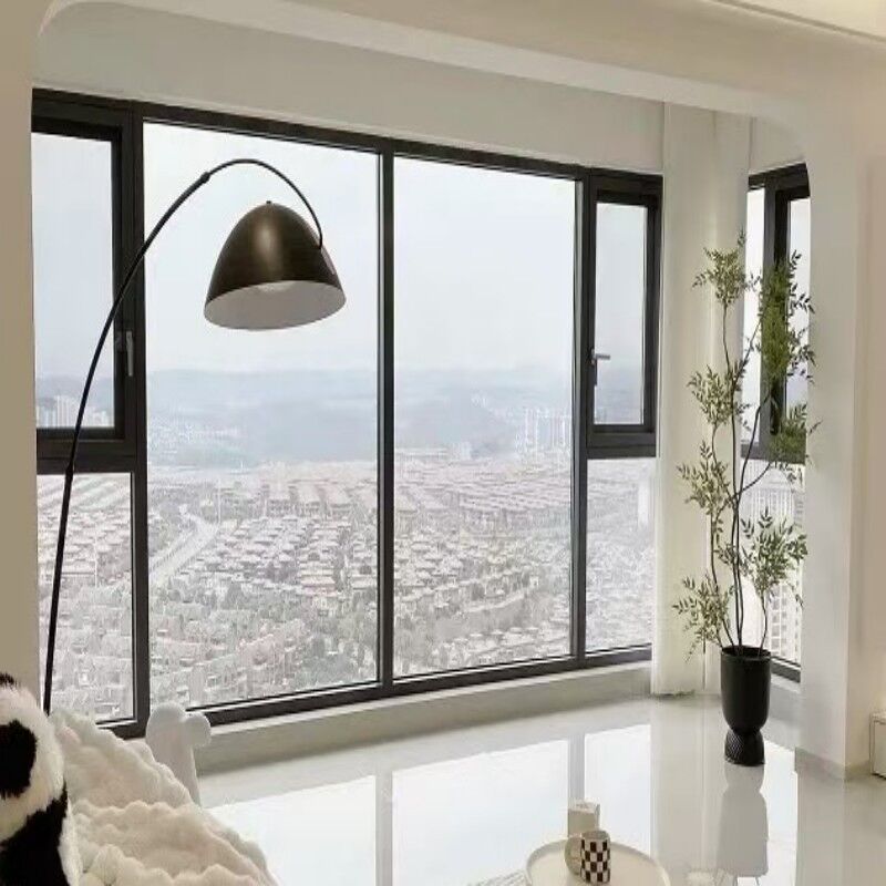 NFRC-gecertificeerd modern design aluminium draairaam met poedercoating en meerdere afdichtingslagen