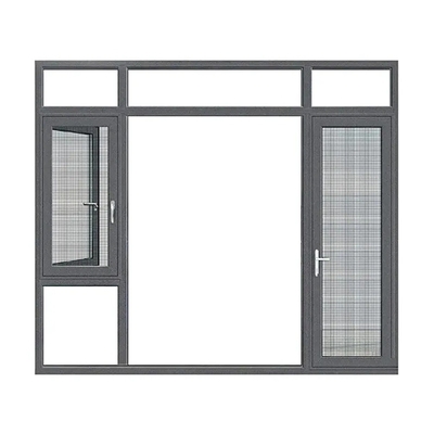 SKATE Original Hardware Aluminium Casement Windows Met Steel Screen Mesh
