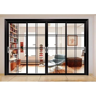 10 lagen aluminium stapelende dubbele glazen lift en dubbele gehard glas lift schuifdeuren