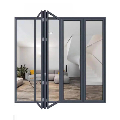 Triplex glazen schuifdeur Aluminium legering gehard glas vouwdeuren