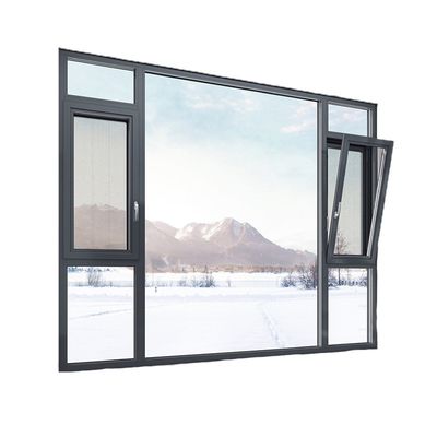304 roestvrij staal mesh screen Window Aluminium Casement Windows met thermische breuk