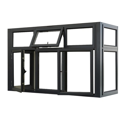 Op maat gemaakte thermische doorbraak aluminium behuizing glazen ramen voor hangende gordijnen oplossing