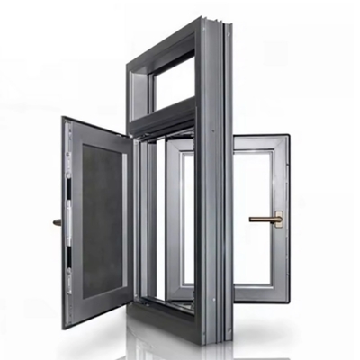 Waterdichtheid Niveau 6 SKATE Aluminium Casement Vensters Met Drievoudig Glas En Scherm