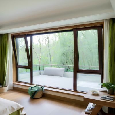 Moderne design handkraak aluminium ruit met R-type anti-botsingshoek